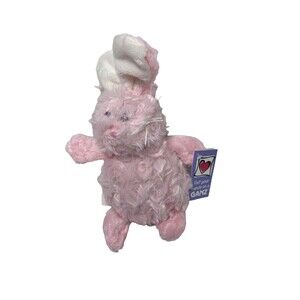 Ganz Pink Swirl Bean Bag Boddy Bunny Plush NWT